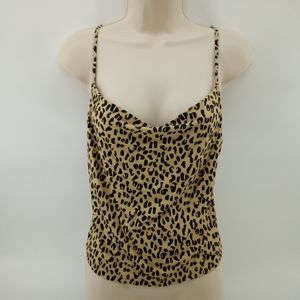 Urban Outfitters Leopard Spaghetti Top S